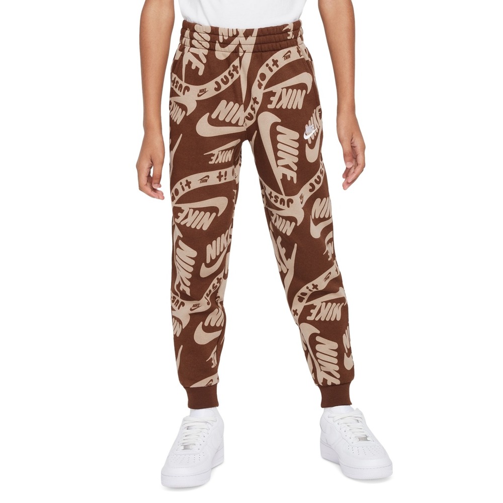 Nike Big‎ Kids Sportswear Club Fleece Logo-Print Joggers - Cacao Wow - Size L